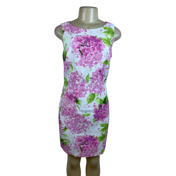 Alyx Womens Floral Print Dress Sleeveless Bright Pink & Green Size 2 - New