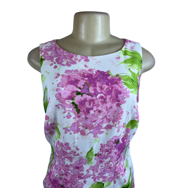 Alyx Womens Floral Print Dress Sleeveless Bright Pink & Green Size 2 - New