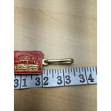 Vintage Red & Gold Enamel Souvenir Belt With Italian Landmark Designs Adjustable