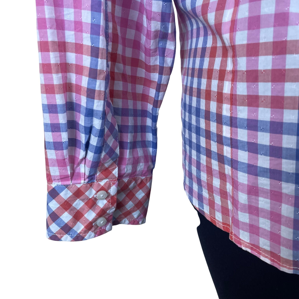 Tommy Hilfiger  Plaid Multicolor Women’s Button-Up Shirt Checked Pattern XXL