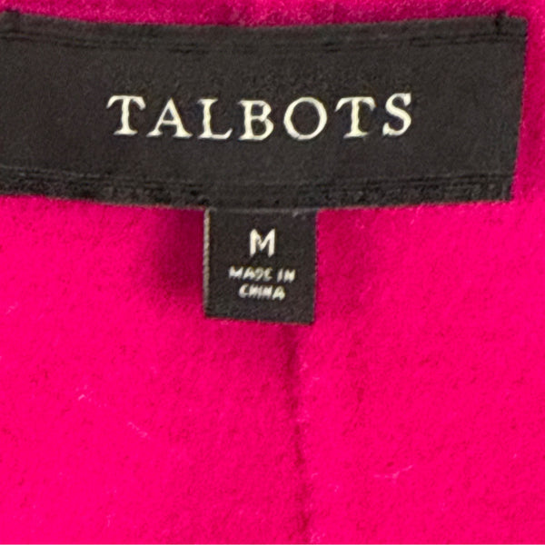 Talbots Women's Pink Open Front Jacket Size M