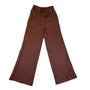 COS Women’s Brown Wool Wide-Leg Pants Elastic Waist Comfort Fit Size 2