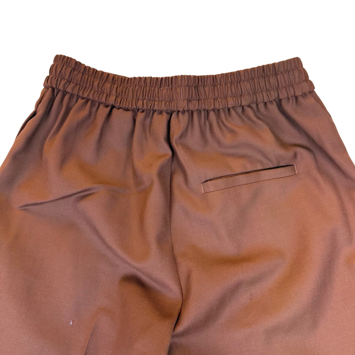 COS Women’s Brown Wool Wide-Leg Pants Elastic Waist Comfort Fit Size 2