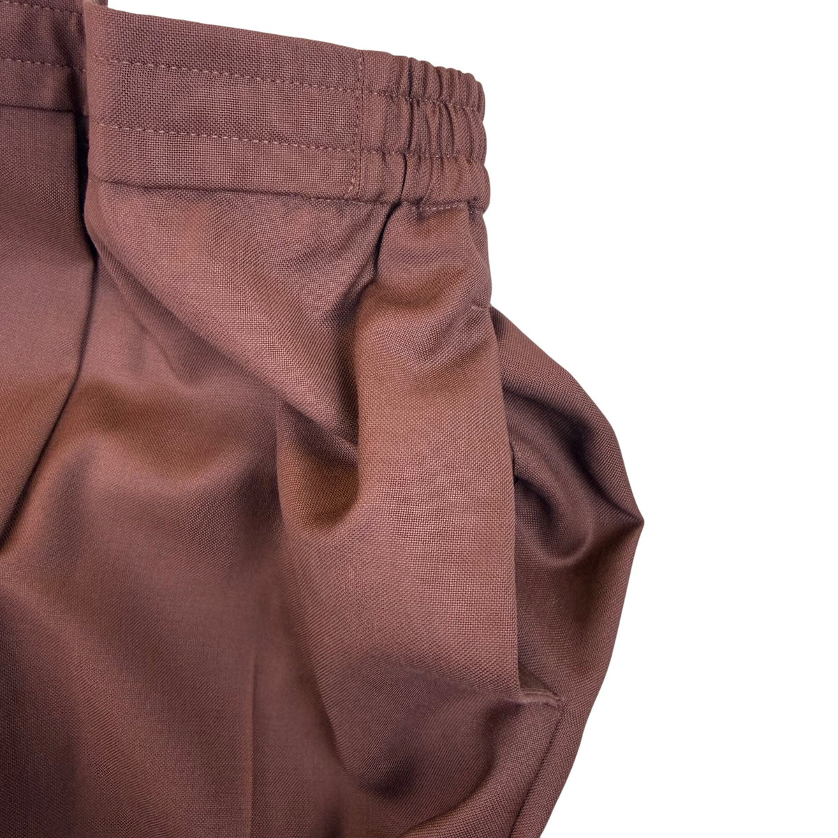 COS Women’s Brown Wool Wide-Leg Pants Elastic Waist Comfort Fit Size 2