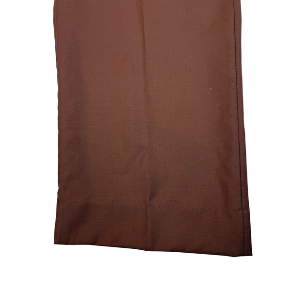 COS Women’s Brown Wool Wide-Leg Pants Elastic Waist Comfort Fit Size 2