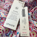 Chico’s Women's Pink Button Down Shirt Sz 3