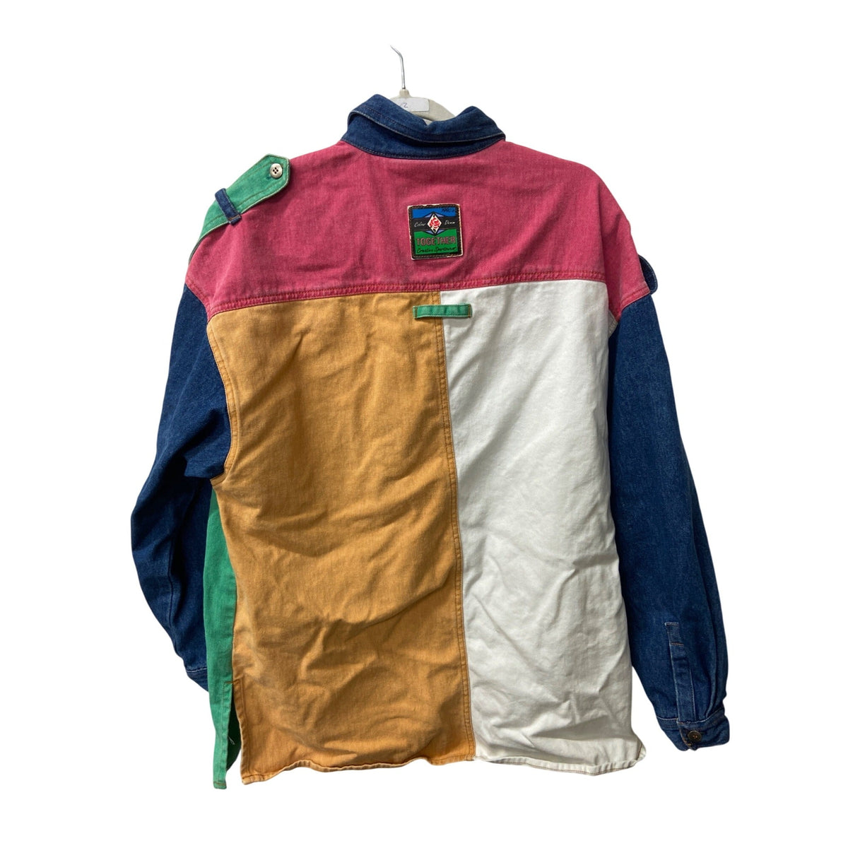 Together! Color Block Denim Button-Up
