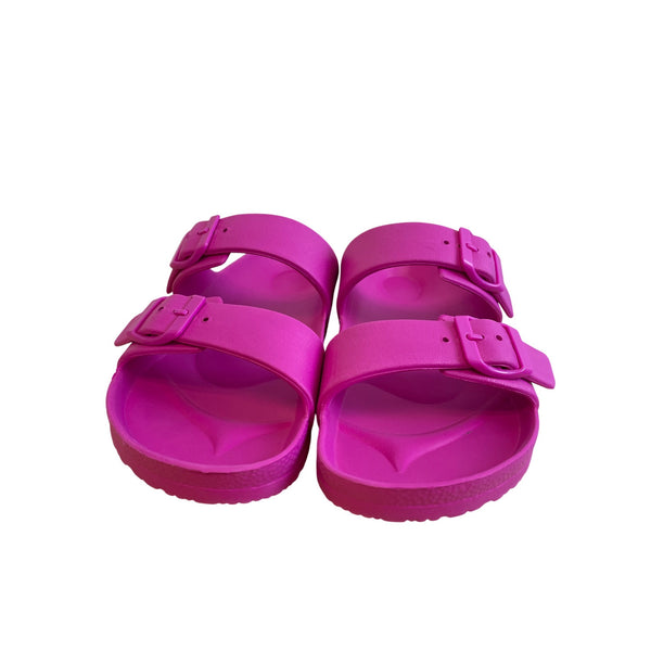 Target Womens Pink Slip-On Sandals Size 9 Adjustable Double Strap Lightweight Durable