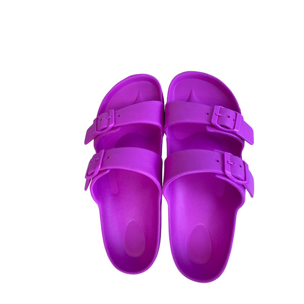 Target Womens Pink Slip-On Sandals Size 9 Adjustable Double Strap Lightweight Durable