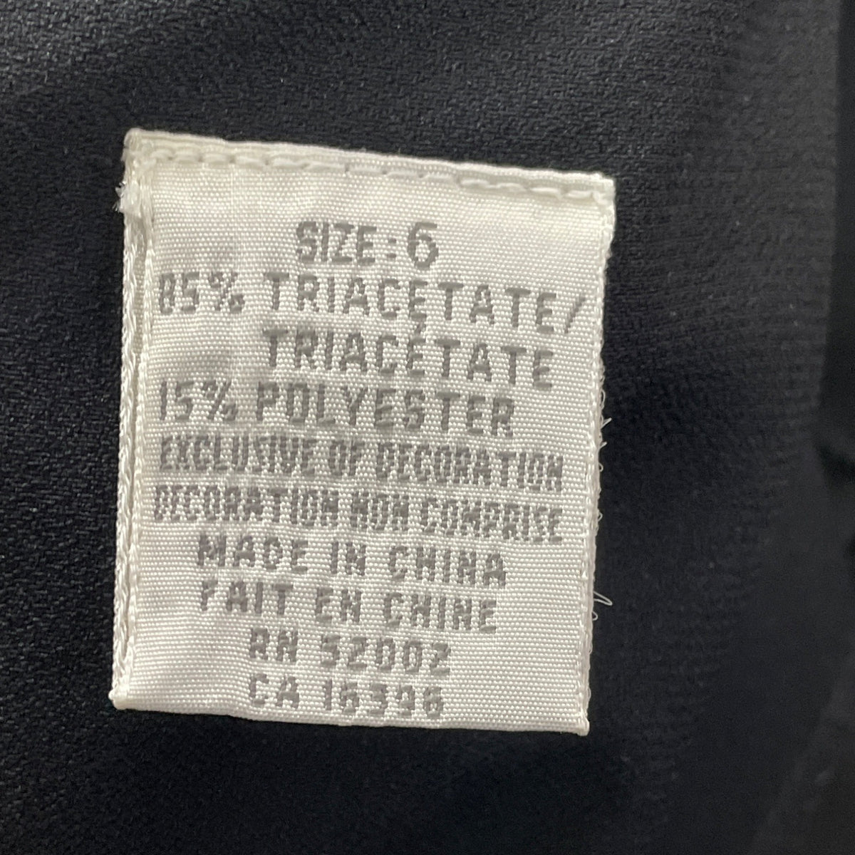 Liz Claiborne Women’s Black Pearl-Trim Short Sleeve Dress Size 6