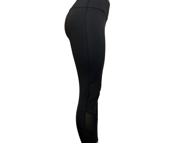 Lotus Leggings Women's Black Stretchable Leggings Sz L- New