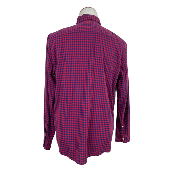 Gap Mens Red & Navy Button-Down Shirt Long Sleeve Front Pocket Size XL - New