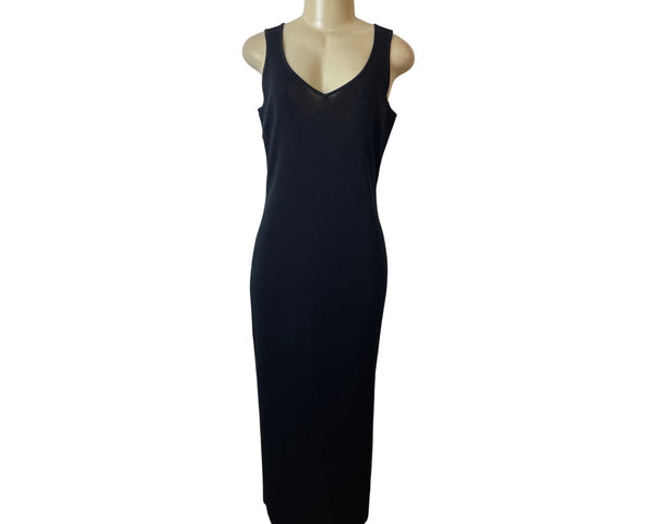 PleinAir Black Sleeveless V-Neck Long Evening Dress Sz M