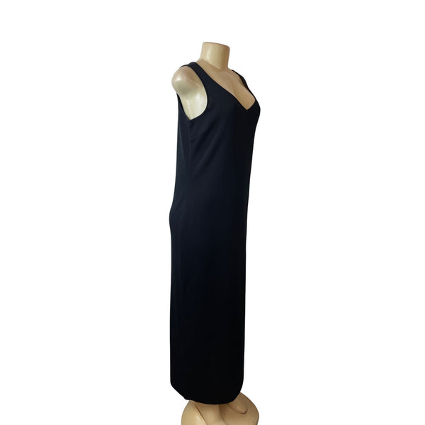 PleinAir Black Sleeveless V-Neck Long Evening Dress Sz M