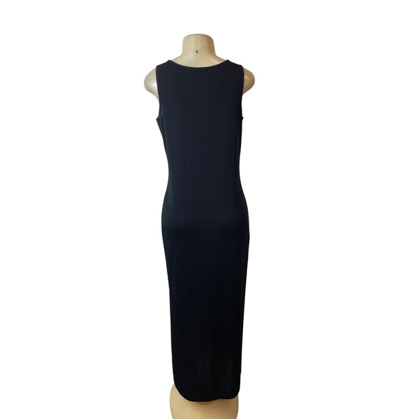 PleinAir Black Sleeveless V-Neck Long Evening Dress Sz M