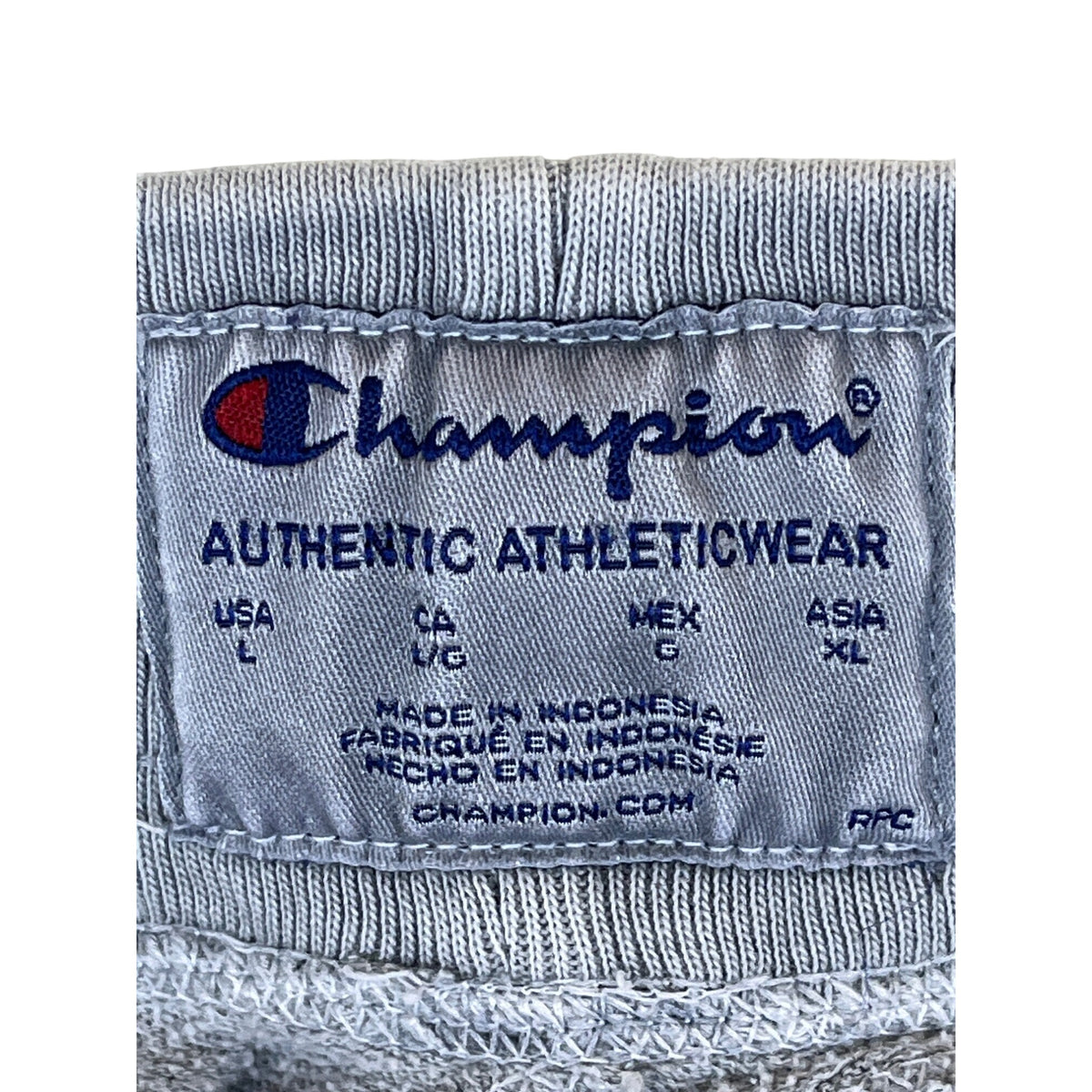 Champion Mens Gray Cotton Jogger Sweatpants Athletic Drawstring Loungewear Size L