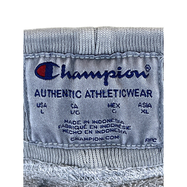 Champion Mens Gray Cotton Jogger Sweatpants Athletic Drawstring Loungewear Size L