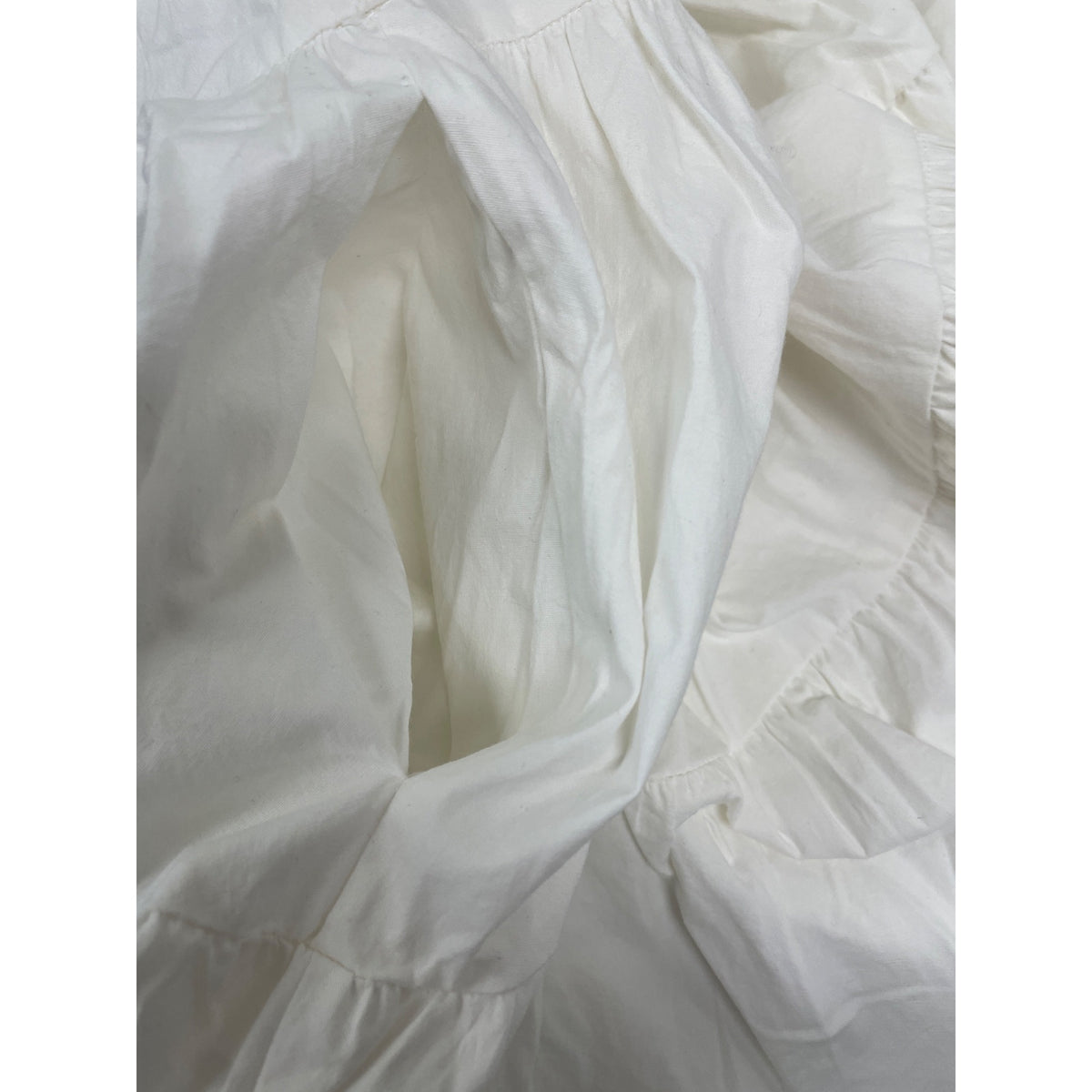 NIA Womens White Puffy Sleeve Tiered Mini Dress Size XS- New