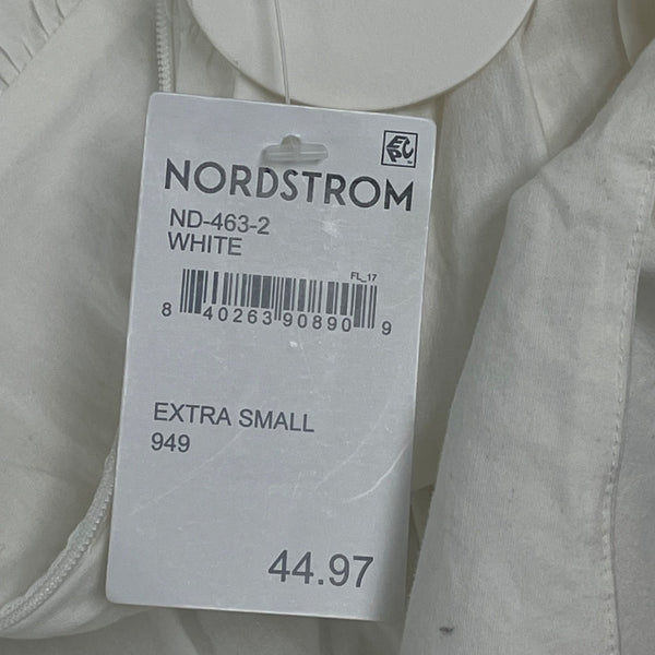 NIA Womens White Puffy Sleeve Tiered Mini Dress Size XS- New