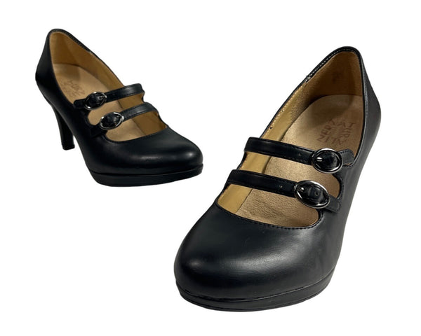 Naturalizer Women's Black Prudence Round Toe Heels Sz 5.5