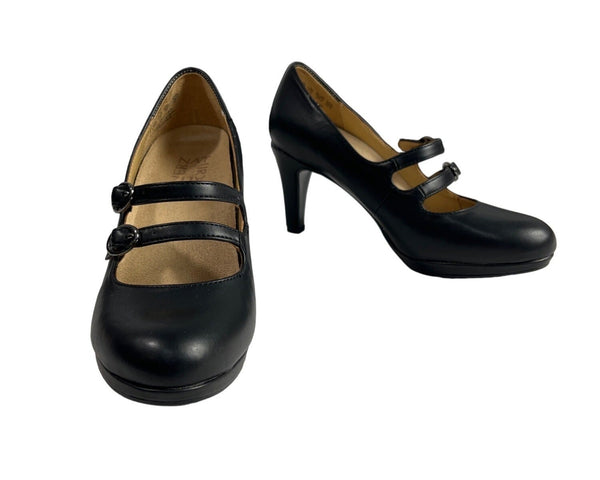 Naturalizer Women's Black Prudence Round Toe Heels Sz 5.5