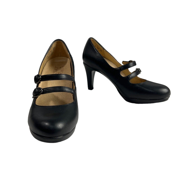 Naturalizer Women's Black Prudence Round Toe Heels Sz 5.5