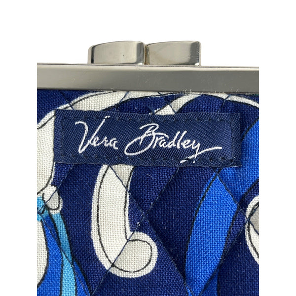 Vera Bradley Women's Bitonal Blue Floral Art kiss lock coin purse Sz XS - NWT