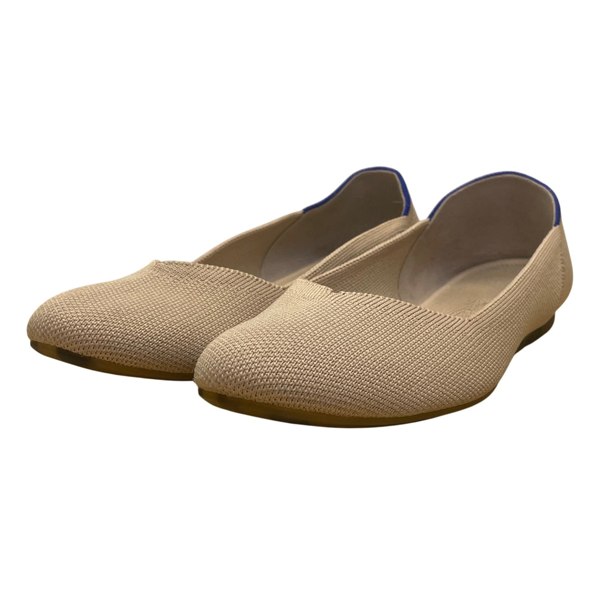 Rothys Women’s Beige Knit Durable Eco-Friendly Slip-On Ballet Flats Size 7.5