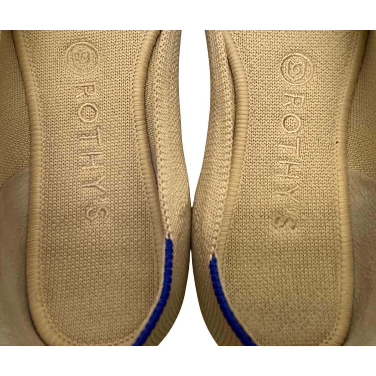 Rothys Women’s Beige Knit Durable Eco-Friendly Slip-On Ballet Flats Size 7.5