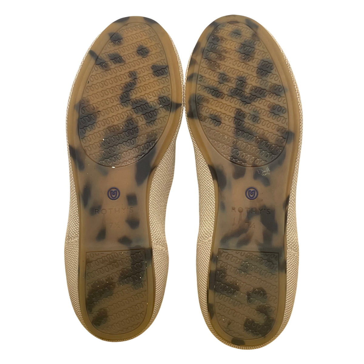 Rothys Women’s Beige Knit Durable Eco-Friendly Slip-On Ballet Flats Size 7.5