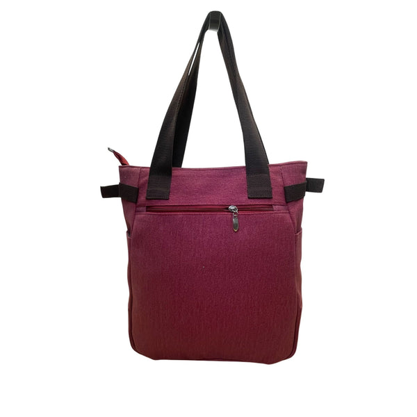 Kaukko Women’s Purple Canvas With Cat Design & Side Adjustable Straps Tote Bag