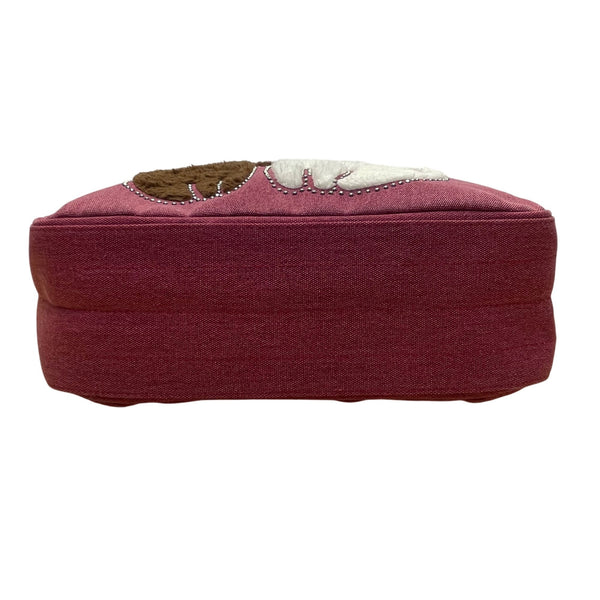 Kaukko Women’s Purple Canvas With Cat Design & Side Adjustable Straps Tote Bag