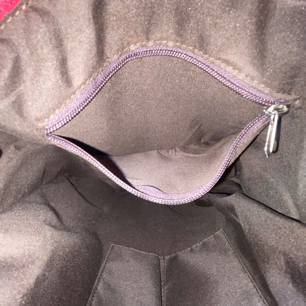 Kaukko Women’s Purple Canvas With Cat Design & Side Adjustable Straps Tote Bag