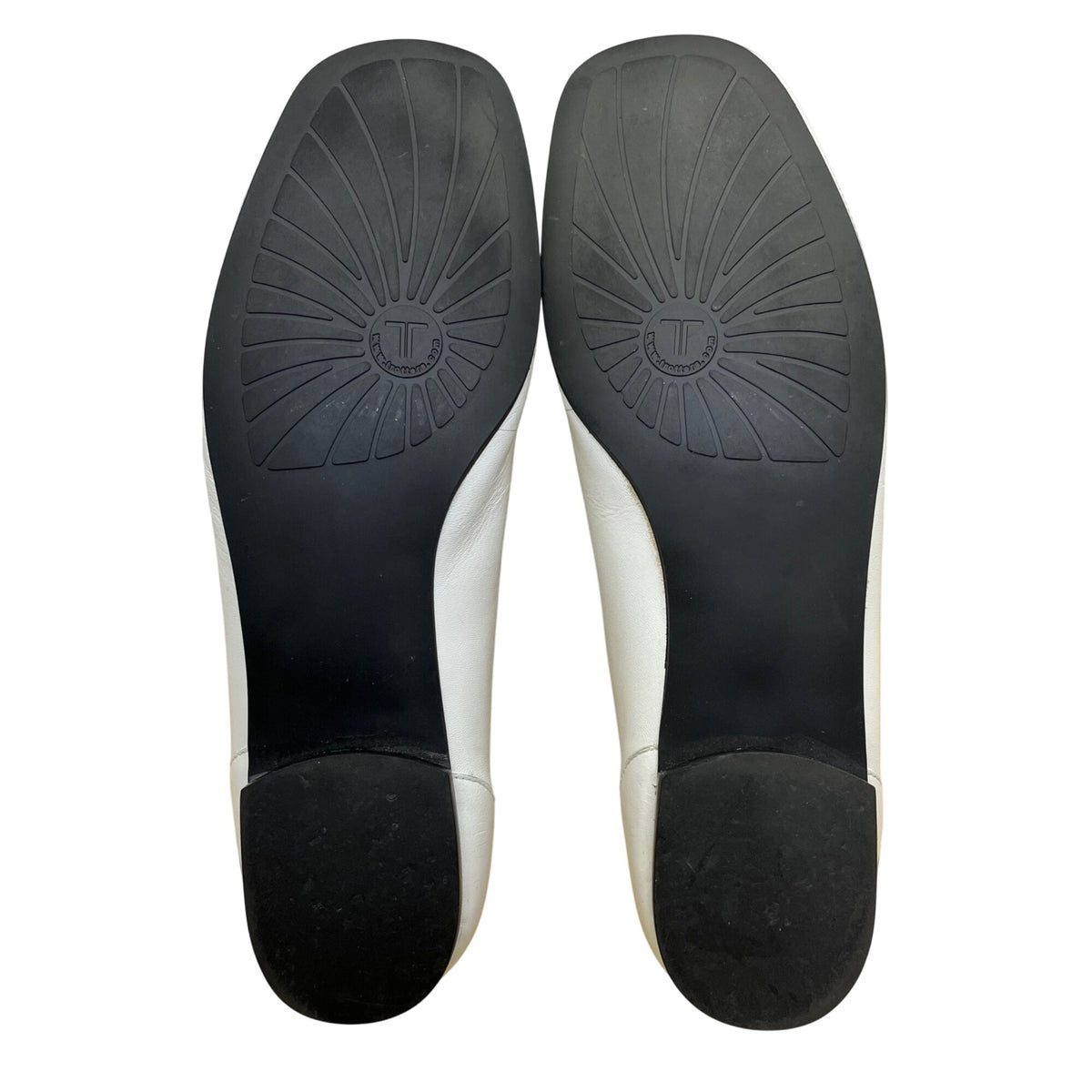 Trotters Women’s White Leather Maggie Design Slip-On Flats Size 12W