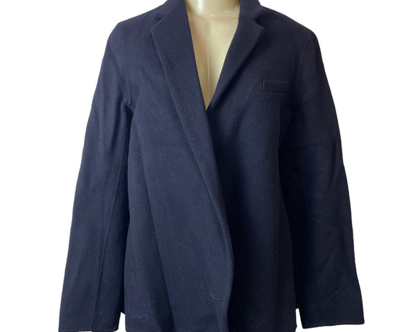 Theory Women’s Navy Blue Coat Wool Cashmere Sz 12 - NWT