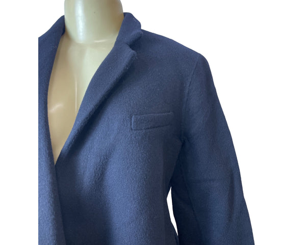 Theory Women’s Navy Blue Coat Wool Cashmere Sz 12 - NWT