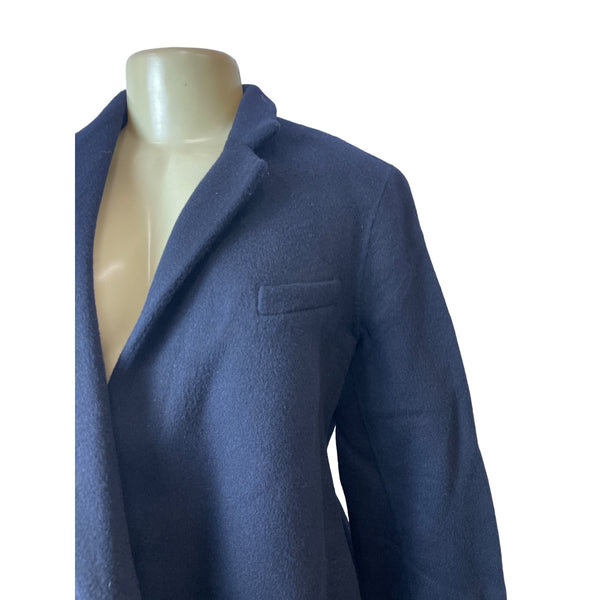 Theory Women’s Navy Blue Coat Wool Cashmere Sz 12 - NWT