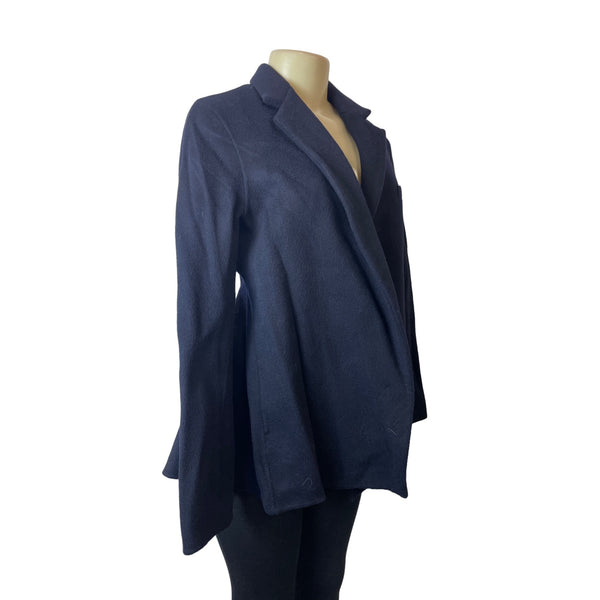 Theory Women’s Navy Blue Coat Wool Cashmere Sz 12 - NWT