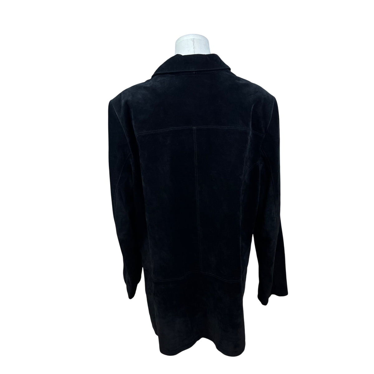 Valerie Stevens Women's Black Suede Blazer Silky Suede Single Breasted Size 16