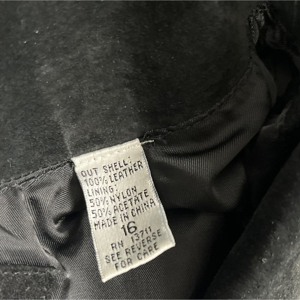 Valerie Stevens Women's Black Suede Blazer Silky Suede Single Breasted Size 16