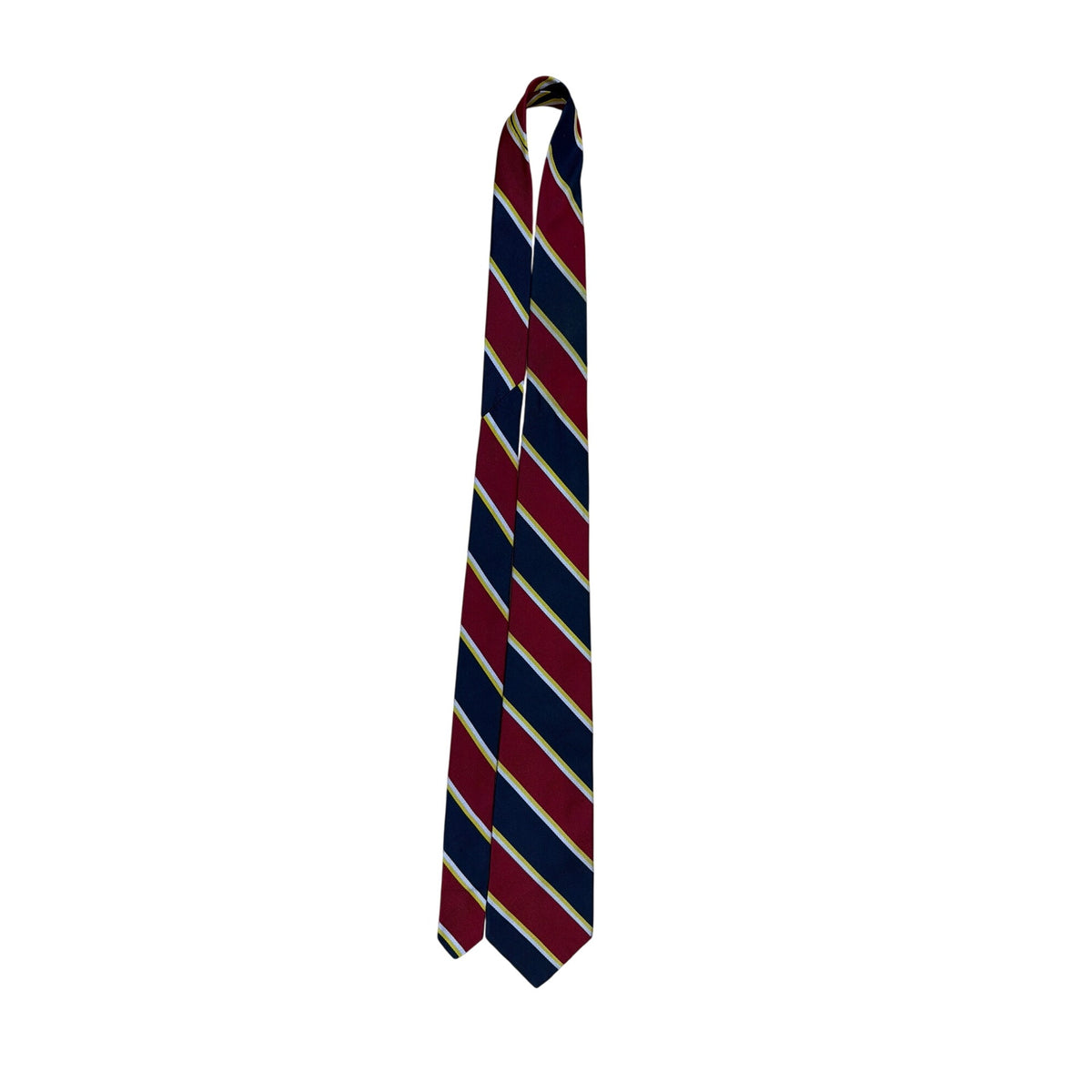 Vintage Brooks Brothers Red & Navy Silk Striped Tie 58" Classic Formal Accessory