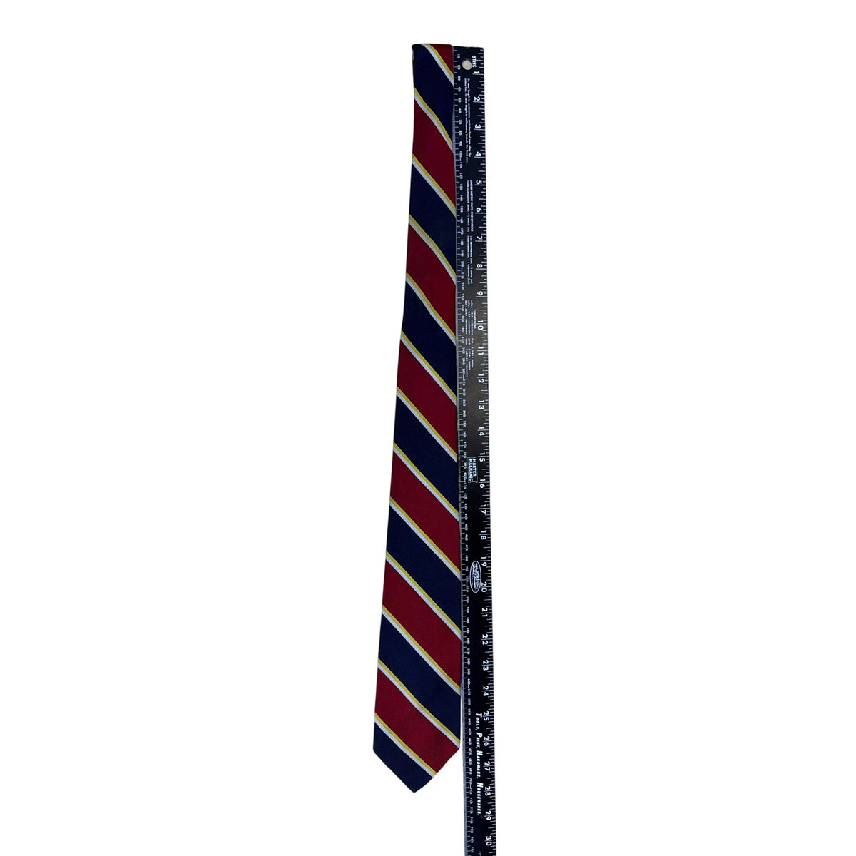 Vintage Brooks Brothers Red & Navy Silk Striped Tie 58" Classic Formal Accessory