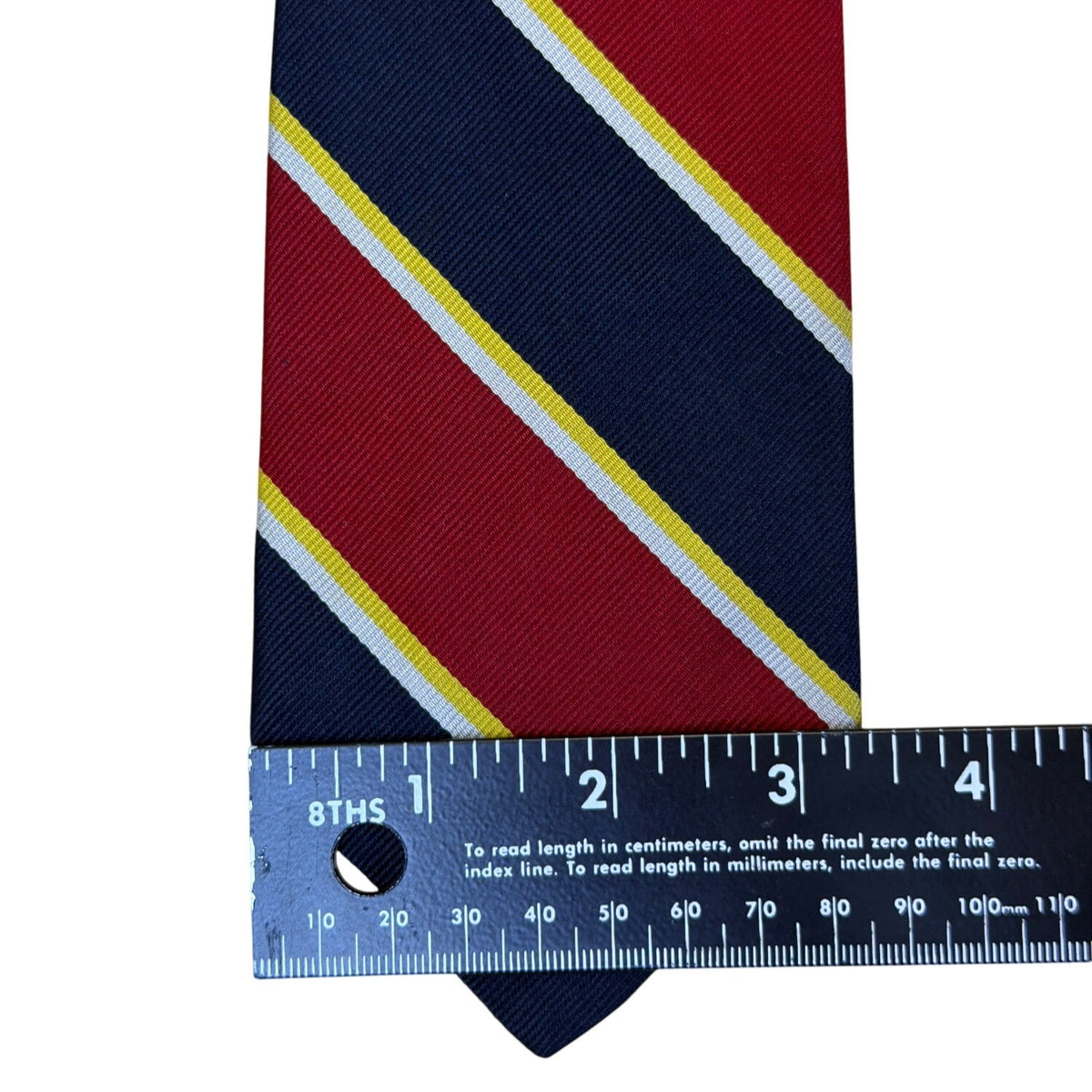 Vintage Brooks Brothers Red & Navy Silk Striped Tie 58" Classic Formal Accessory