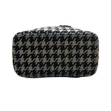 Glowiest Women’s Black & White Houndstooth Signature Vanity Shoulder Case Size S