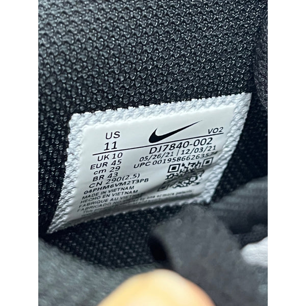 Nike Mens Black & White Leather Stussy Air Force 1 Mid Sneakers Size 11 Durable Stylish