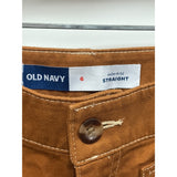Old Navy Women’s Brown Cotton High-Rise Straight-Leg Pants Size 6 Durable Stylish