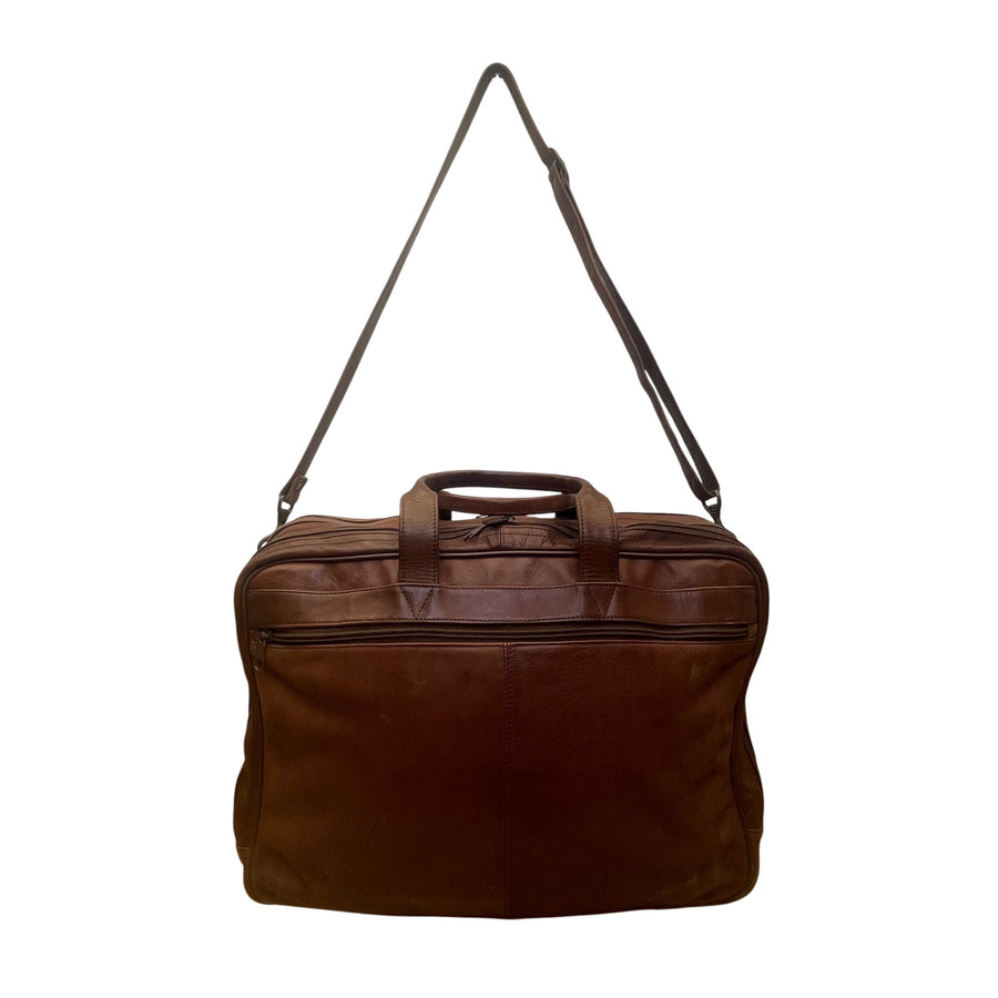 Heritage Men’s Brown Full Grain Leather With Strap & Handles Portfolio Bag