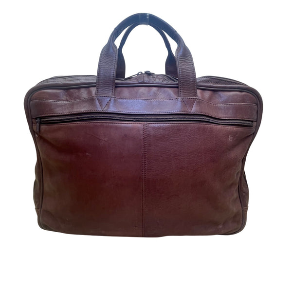 Heritage Men’s Brown Full Grain Leather With Strap & Handles Portfolio Bag