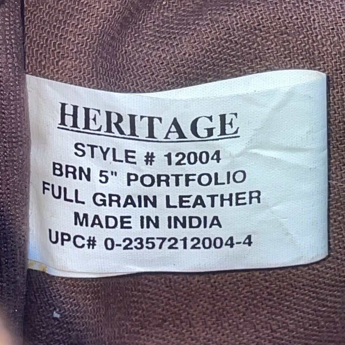 Heritage Men’s Brown Full Grain Leather With Strap & Handles Portfolio Bag