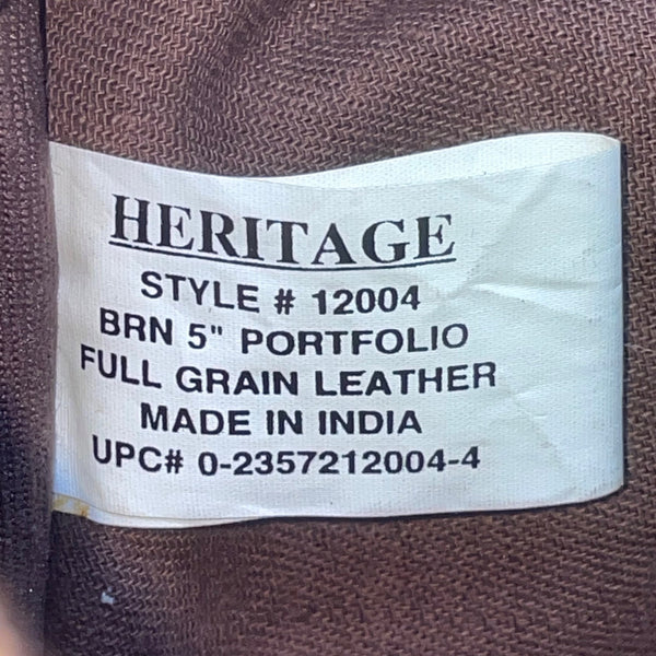 Heritage Men’s Brown Full Grain Leather With Strap & Handles Portfolio Bag